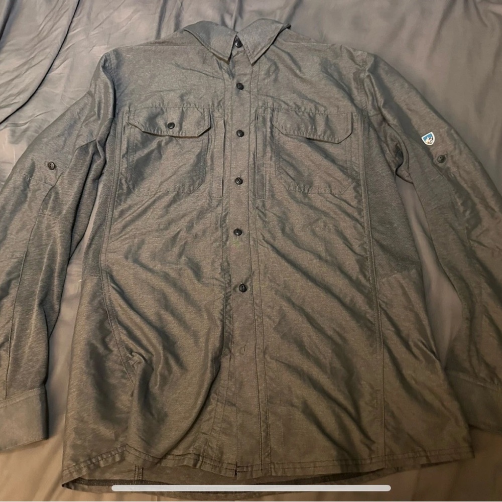 Kuhl Hiking Long Sleeve Button Up Grey MEN SMALL